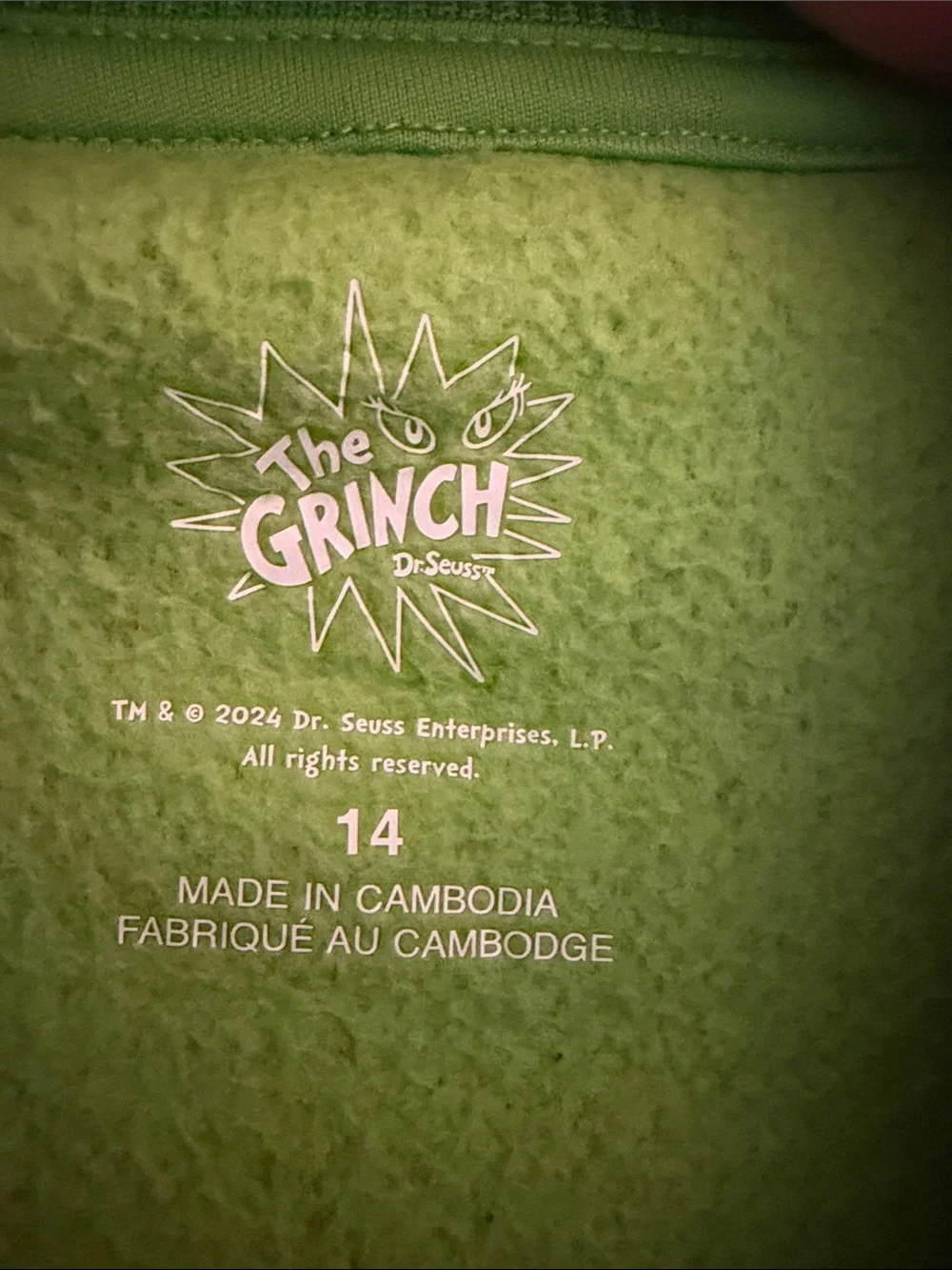 Grinch Fleece Sweatshirt